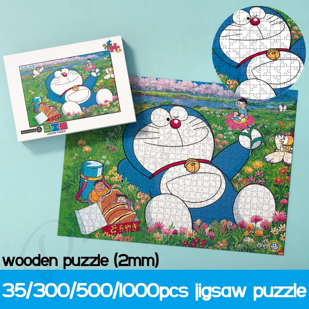 

Doraemon Мультяшные головоломки для детей Nobita Nobi Konta Takeshi и Dorami 500 1000 деревянные головоломки игрушки и хобби