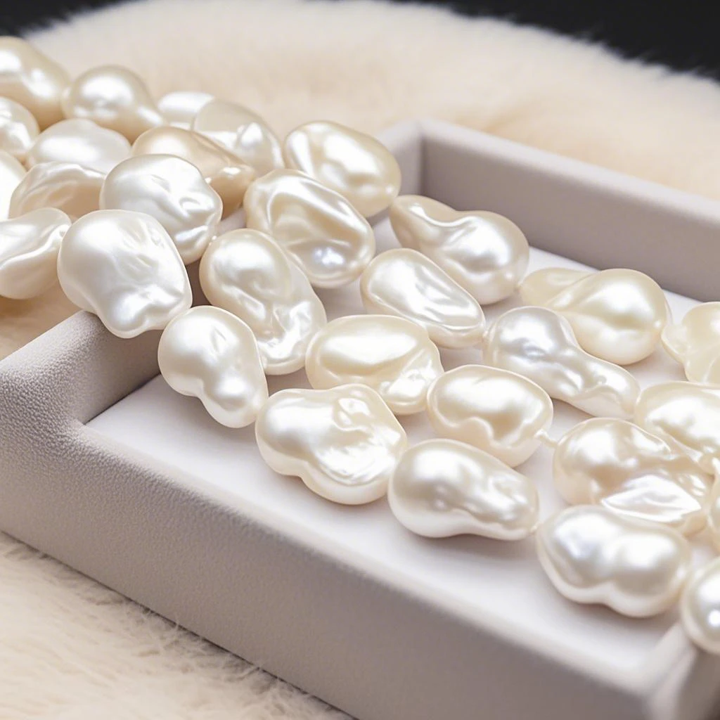 

15x20mm6A Luxurious Hot Sale Baroque Irregular Natural Freshwater White Pearl Bead Jewelry MakeDIY Necklace Bracelet Accessories