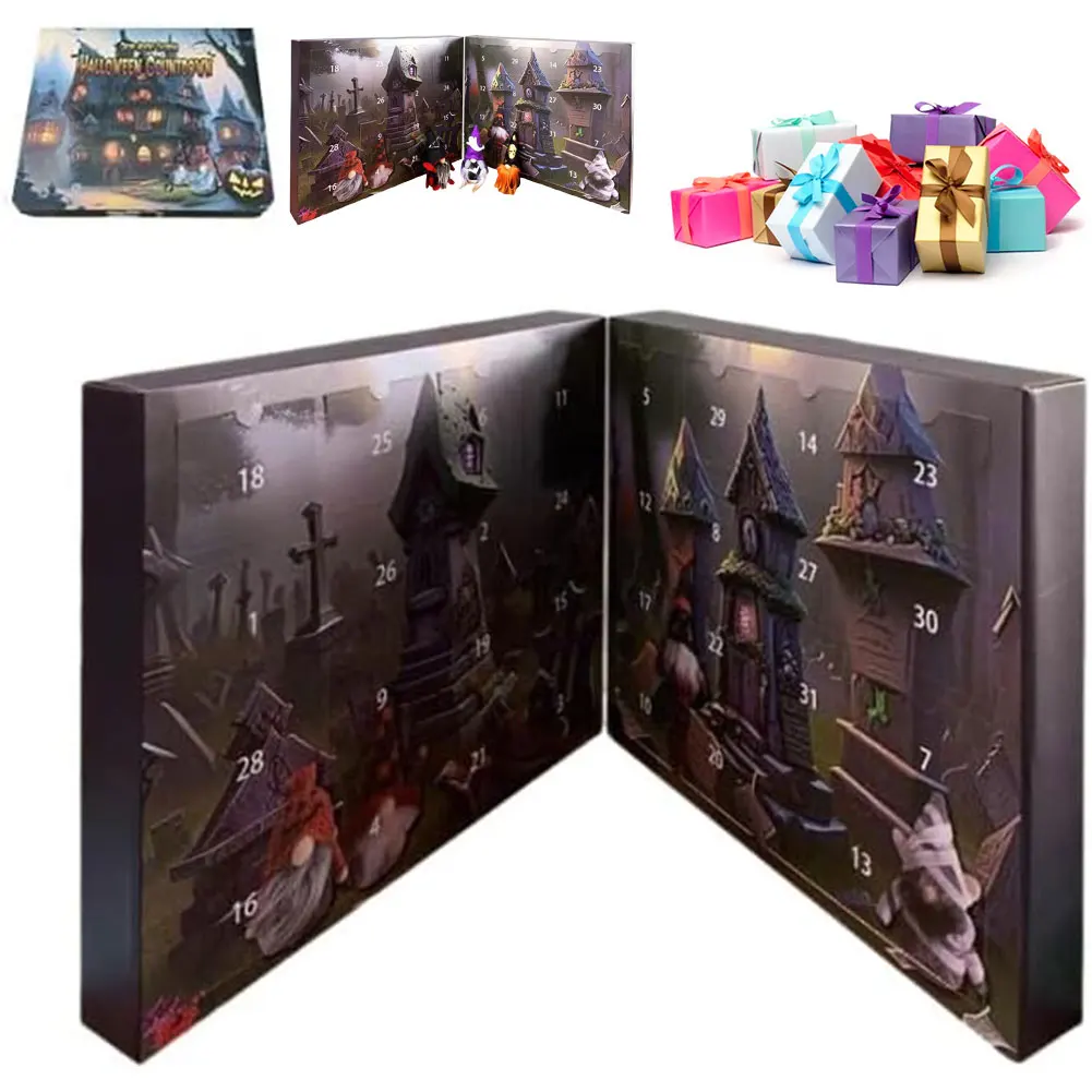 

2024 Halloween Gnome Advent Calendar Countdown Calendar with Surprise Toys Halloween Advent Calendar 2024 for Kids Adults