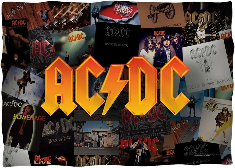 Trevco ACDC Albums (Front Back Print) Pillow Case White 20X28