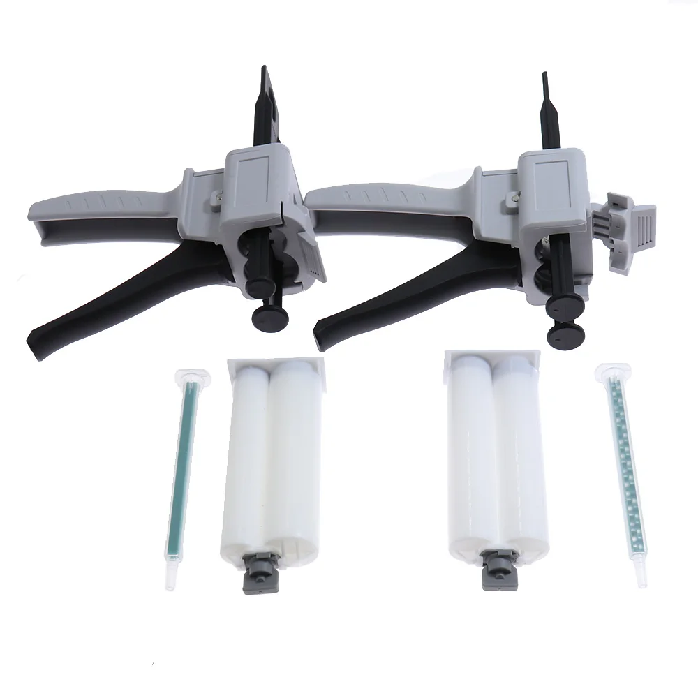 Imagem -06 - Epoxy Sealant Glue Gun Grupo Aplicador Adhensive Squeeze Mixed Manual Manual Dispensador Pistolas de Cola Componentes 1:1 2:1 50ml ab