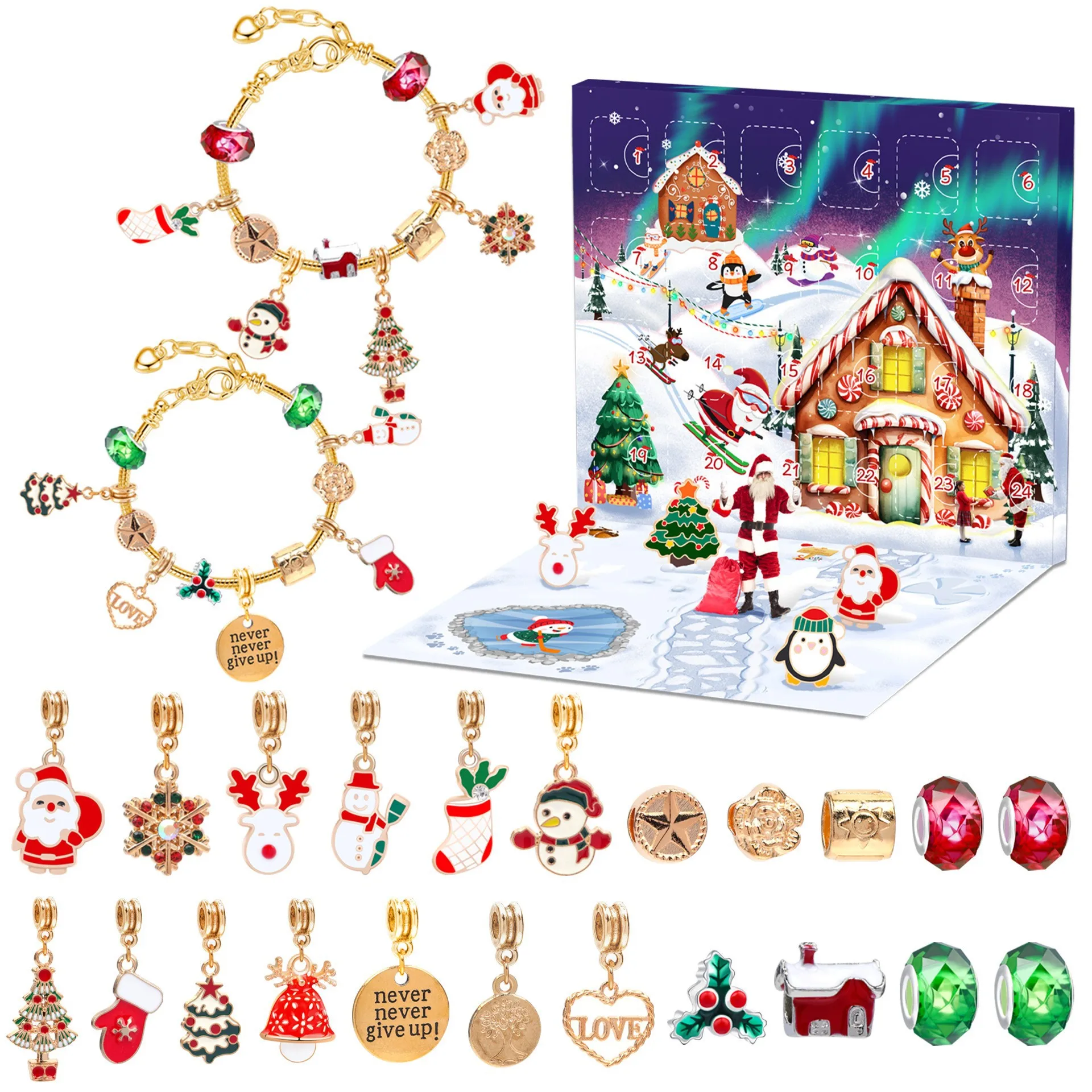 DIY Christmas Bracelet 24 Coun - огляд і ціна Jewelry Making Advent Calendar