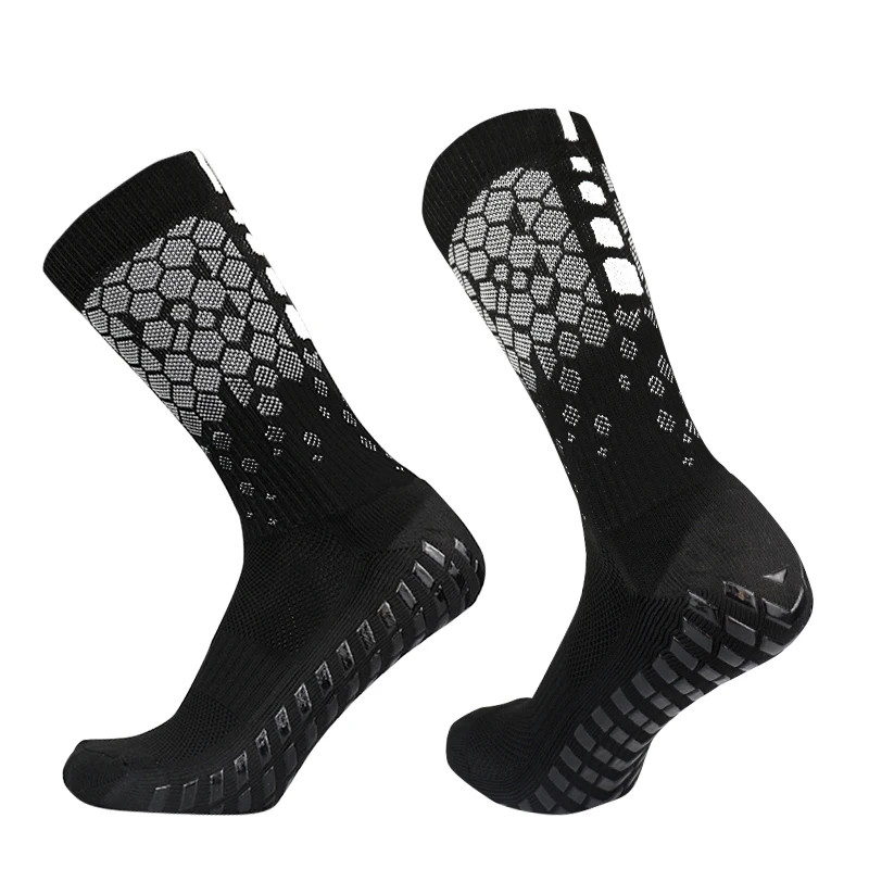 New Honeycomb Pattern Training Breathable Sweat-Wicking Soccer Socks Men Women Outdoor Sports Non slip Silicone Football Socks