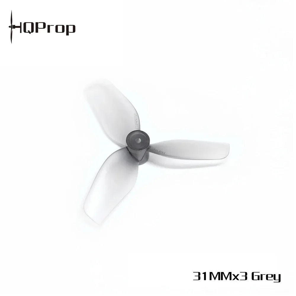 HQ Ultralight Whoop Prop 1.2X1.1X3 31MMX3 1.22 Inch 3-Blade 1mm Shaft 4mm Hub Poly Carbonate Propeller for FPV Drone Accessories