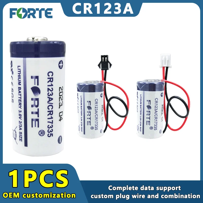 

Forte 1 шт. CR123A CR17345 DL123A 3 в для фонарика, цифровая камера, дверные звонки, будильник, газовый метр, не перезаряжаемый