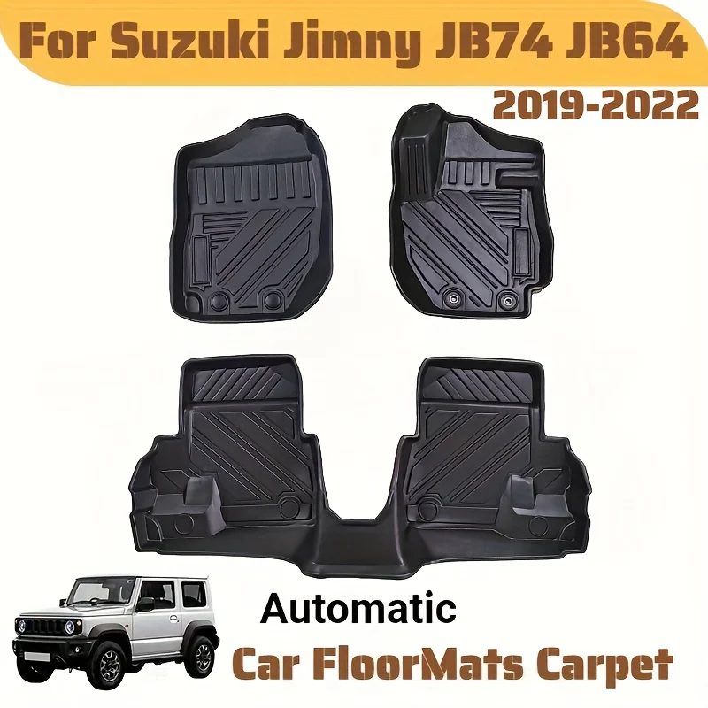 For Suzuki Jimny JB74 JB64 2019-2022 Car Floor Mats--3pcs, All Weather Floor Mats, Car Floor Mats