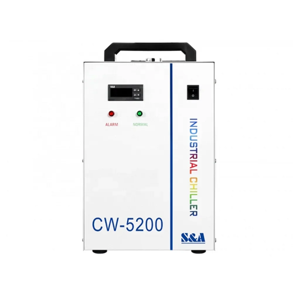 

Yongli S&A Teyu CW-5200 Система водяного охлаждения Промышленный водяной охладитель для лазерных трубок высокой мощности 130 Вт и радиочастотный лазер CO2 60 Вт