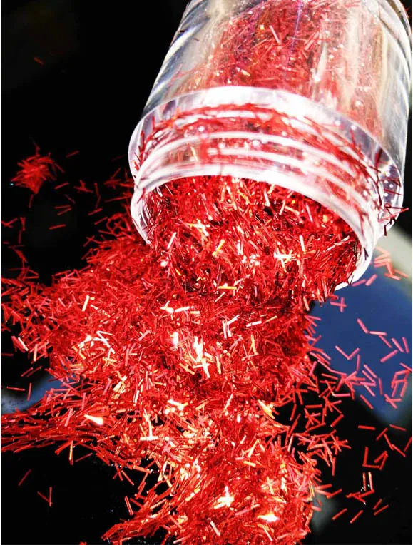 Hot Sale 1jar 0.2*3mm Nail Holographic Tinsel Stripe-shaped Short Bar shapes sparkle White Holographic Glitter Bars  #PLA04-3#