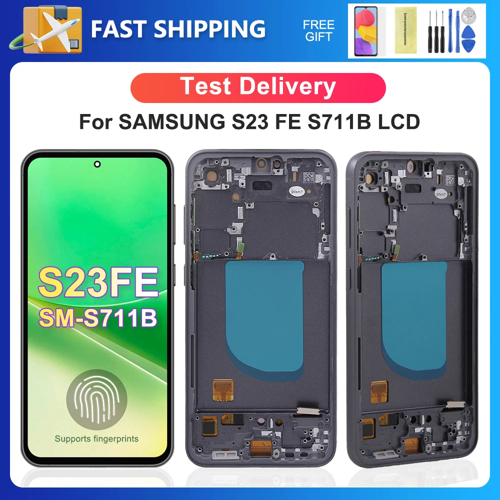 For AMOLED 6.4\'\'S23 FE For Samsung S23FE S711B S711U S711W S7110 LCD Display Touch Screen Digitizer Assembly Replacement