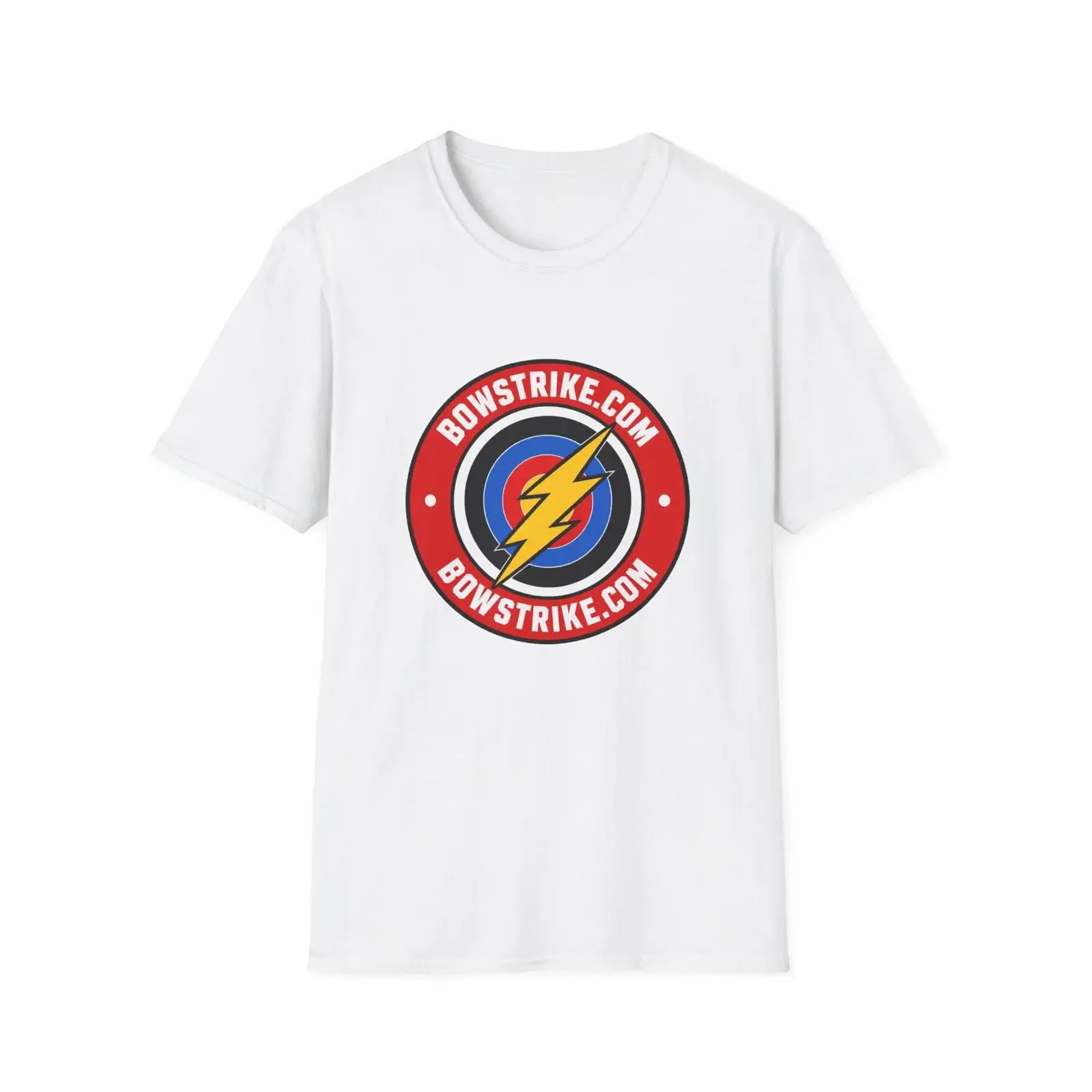 BowStrike com Lightning Target Logo T Shirt Archery Shooting vintage Washed Top For Everyday Wear fashion Stretched homme
