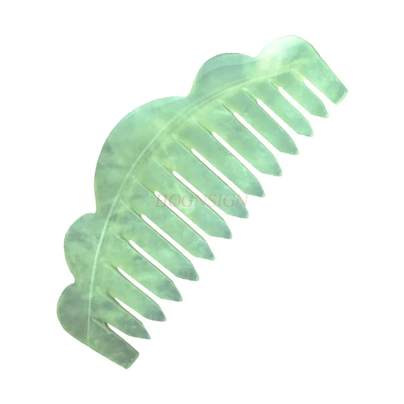 

Natural Guasha Stone for Head Therapy Massage Hair Comb Scalp Massager Tool SPA Treatment