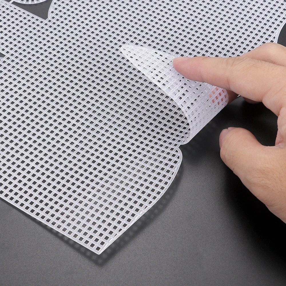 3Pcs Durable White Plastic Mesh Sheets, DIY Handmade Bags and Crafts, Liner Bag Material, Mini Wallet Making,Crochet Accessories view 4