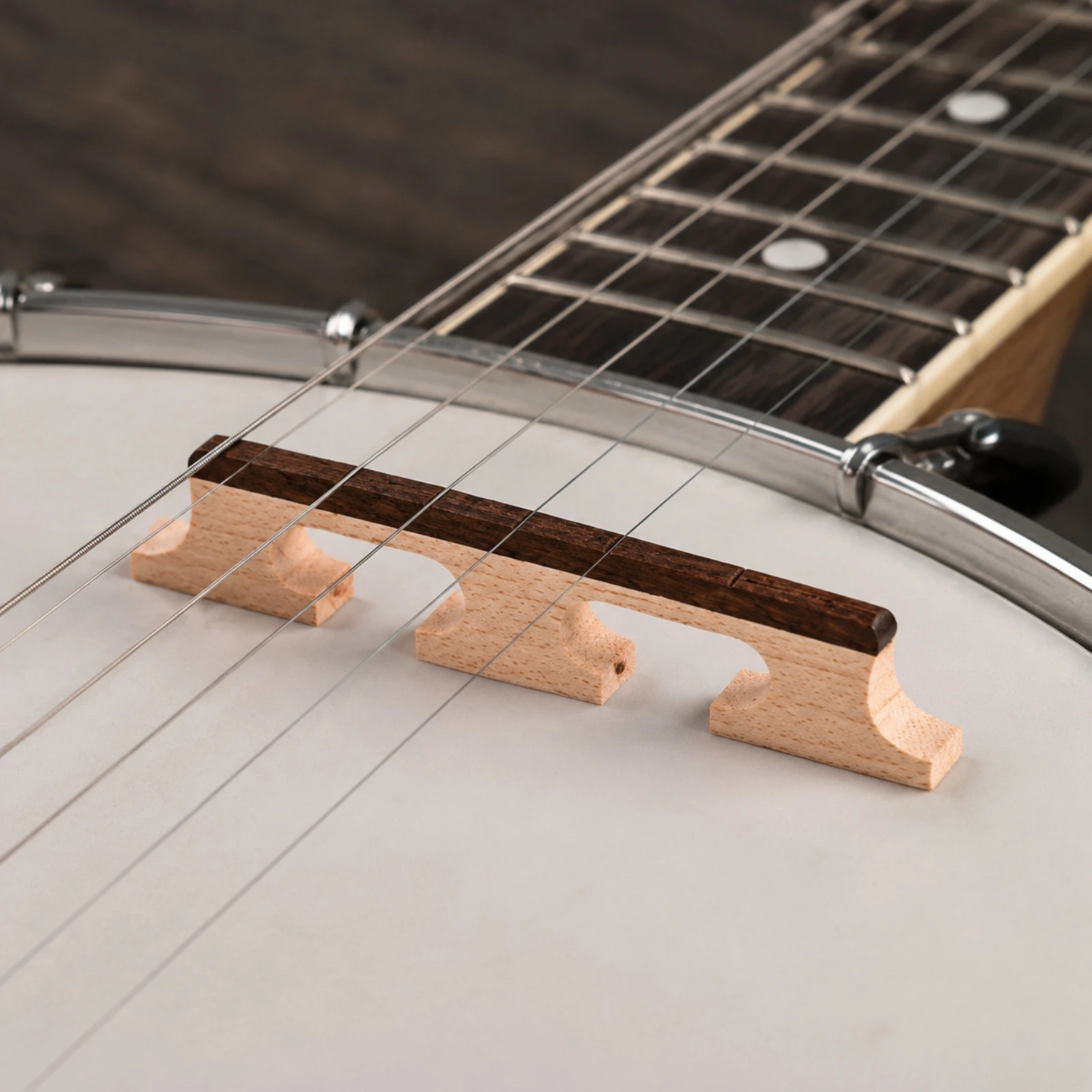 Four-String Banjo Bridge Easy Installation 4-String Banjo Bridge Accessory Stable Long-Lasting for Luthier, Instrument Setup