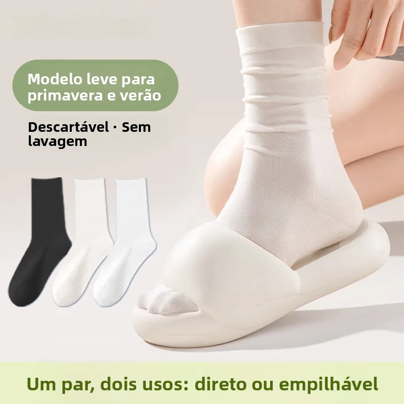 meias-descartaveis-de-cano-medio-para-viagem-fenas-finas-respiraveis-primavera-verao-sem-gem-tema-gato-equipame