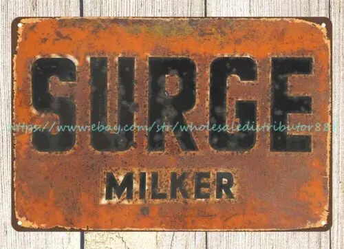 man cave metal advertising wall art Surge Milker metal tin sign