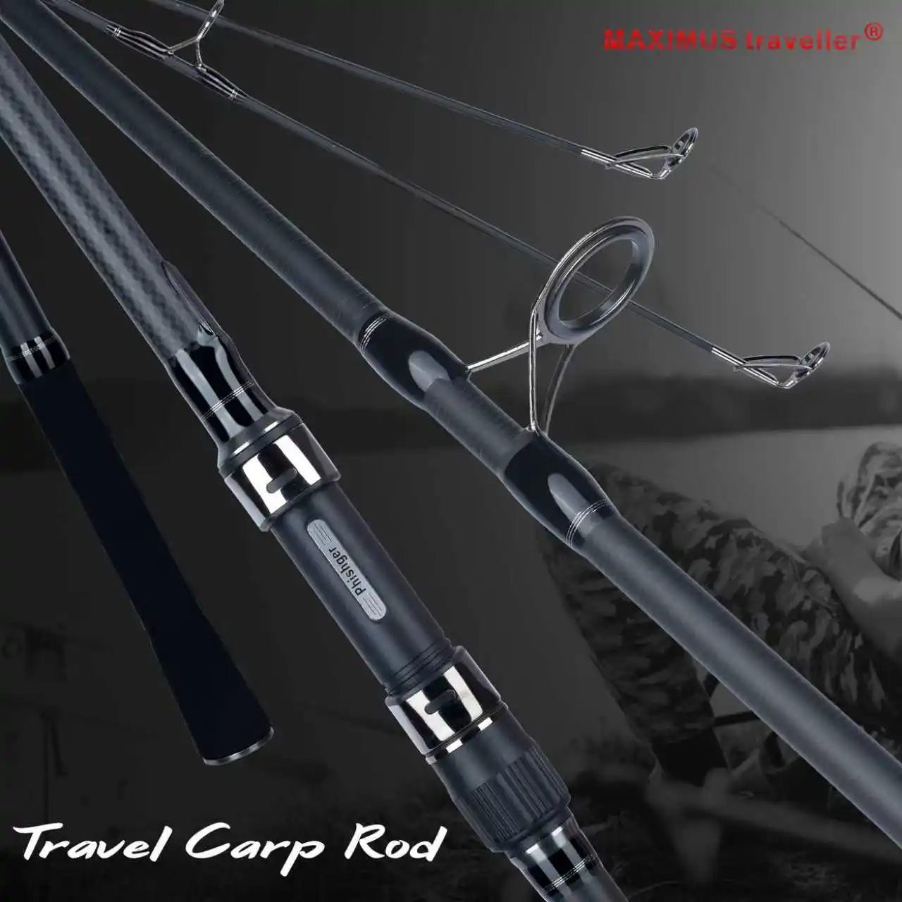 

BIUTIFU 2Tips Carp Fishing Rod 30t Carbon Fiber 3.5lb 7Sections 4.2/3.6/3.0m Travel Shore Casting Spinning Pole Throwing 60-150m
