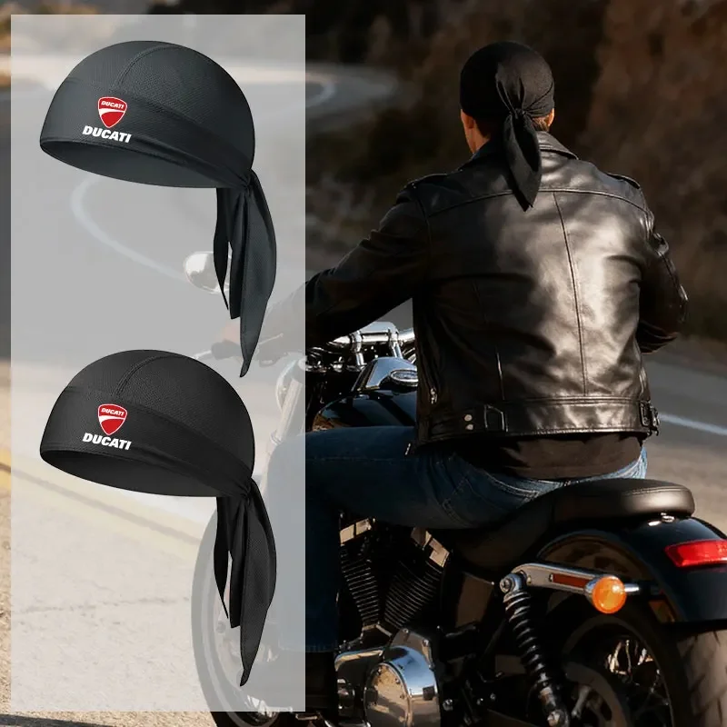 Diadema de secado rápido para motocicleta, bufanda de verano para hombre, Bandana para correr, pañuelo para la cabeza, pasamontañas para senderismo y correr, sombrero para Ducati