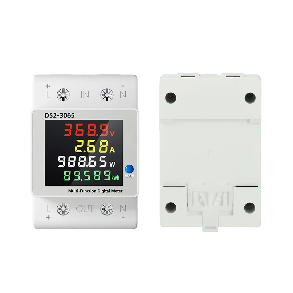 DC 14-600V 63A Voltmeter Amperemeter Watt Kwh Energie-Leistungsmesser D52-3065 DIN-Schienen-Energiemesser Stromverbrauchsmessgerät – Detail 37