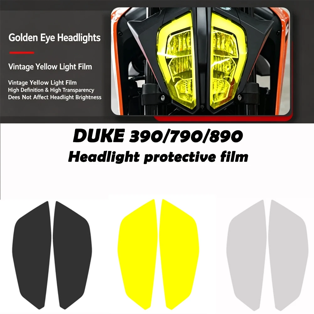 

DUKE 390 Headlight Protective film PPF Invisible light film for DUKE 790 DUKE 390 890 Headlight Modification film