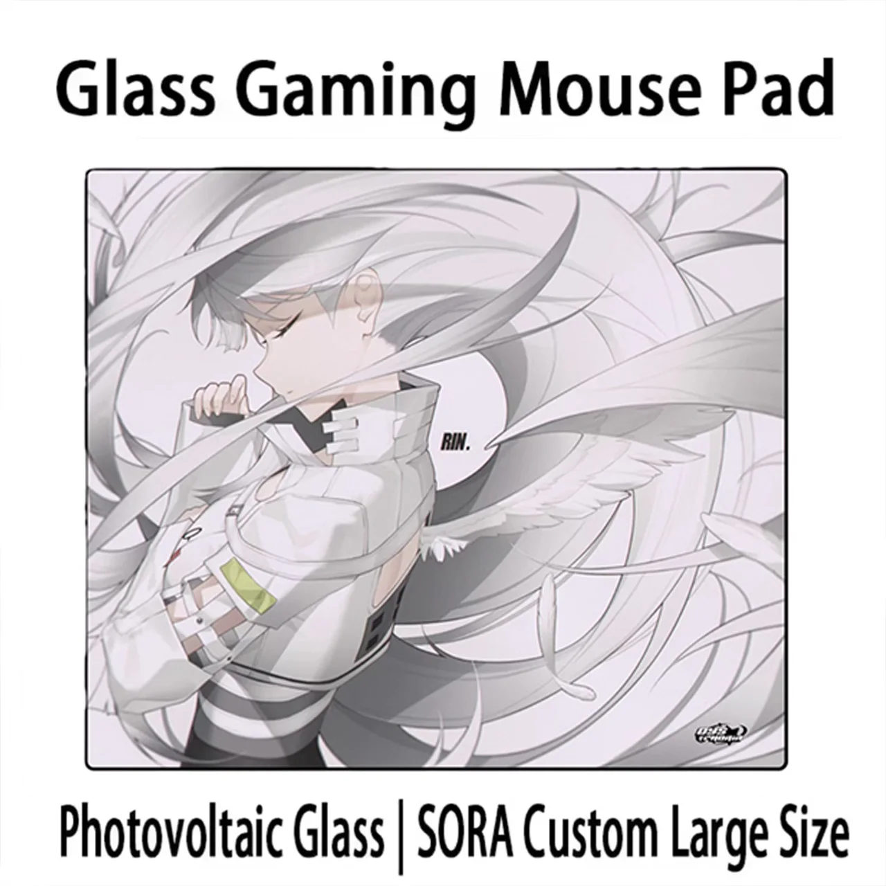 Skypad D-DYSPHORIA Rin Tempered Glass Mouse Pad E-sports Desk Pad Office Gaming FPS Extra Large Size Custom Desktop Mousepad