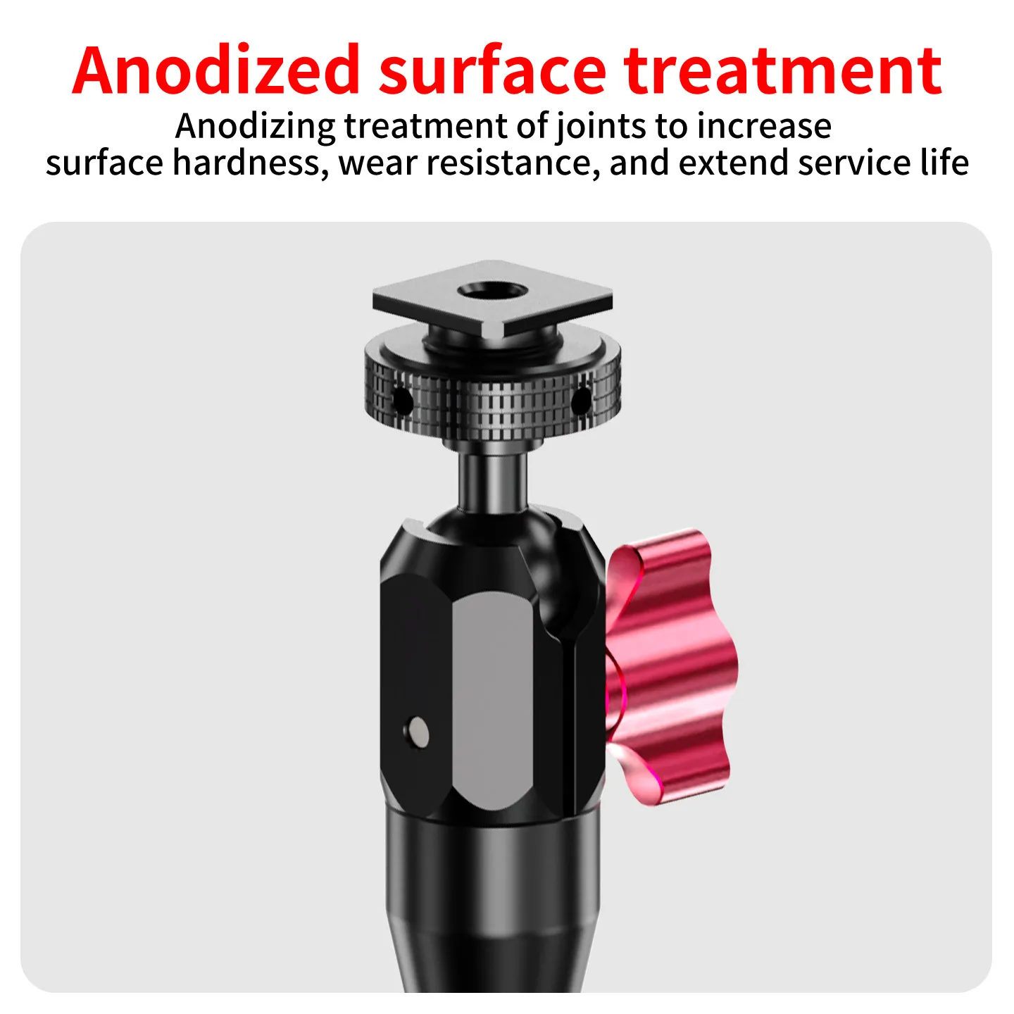Doppel-Kugelkopf 1/4 Zoll Schraube auf Cold Shoe Halterung Magic Arm Aluminium Glasfaser Verlängerungsarm für Kamera Monitor Füllicht Krabbenklemme – Detail 11