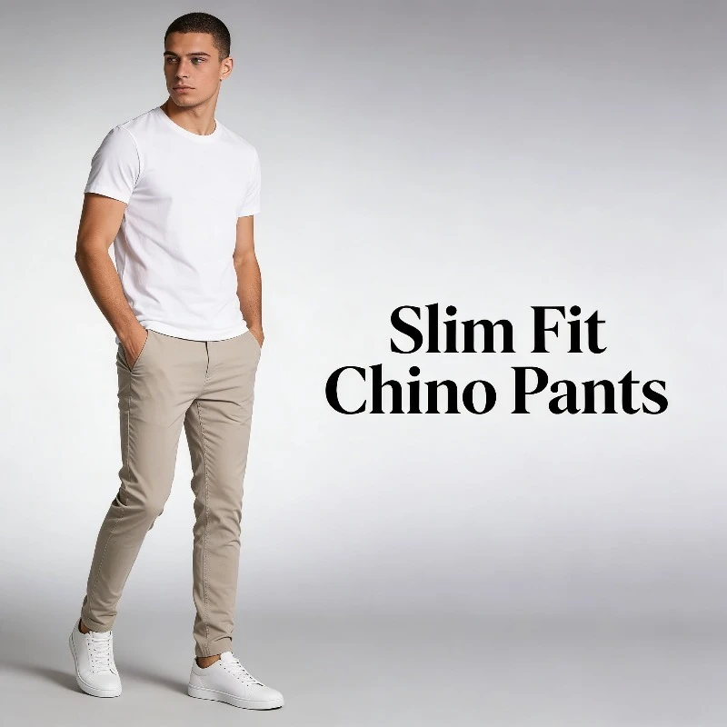 

New Men's Casual Pants Autumn Winter Breathable Straight Leg Trousers Wear Stretch Formal Chino Pant Multi-Pocket Daily