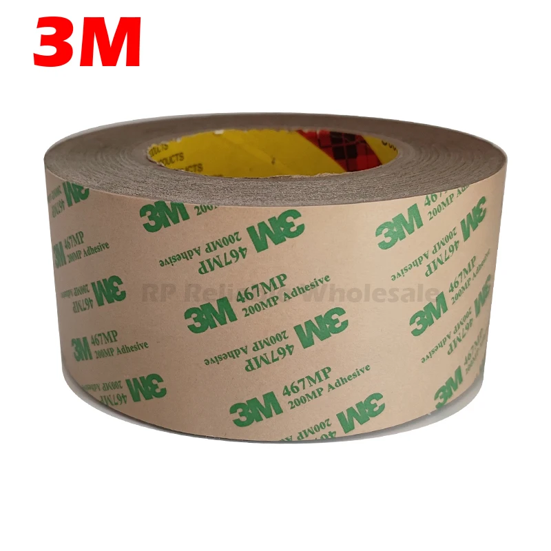 

0.06mm Thick, (60mm~65mm~69mm)*55 meters Ultra Thin 3M 467MP 200MP Double Sided Tape Sticky for Foam Gasket Rubber Metal Plastic