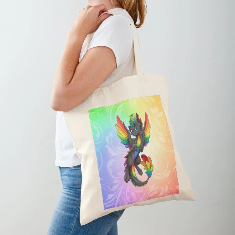 

Zen 'Black Rainbow' Dragon Tote Bag custom tote bag Canvas bag Canvas stote shopper woman