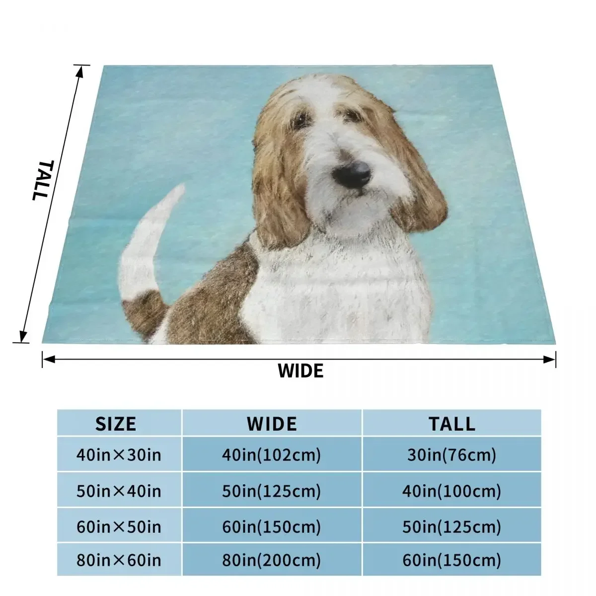 Grand Basset Griffon Vendeen - Original Dog Art Throw Blanket Thin Loose Blankets