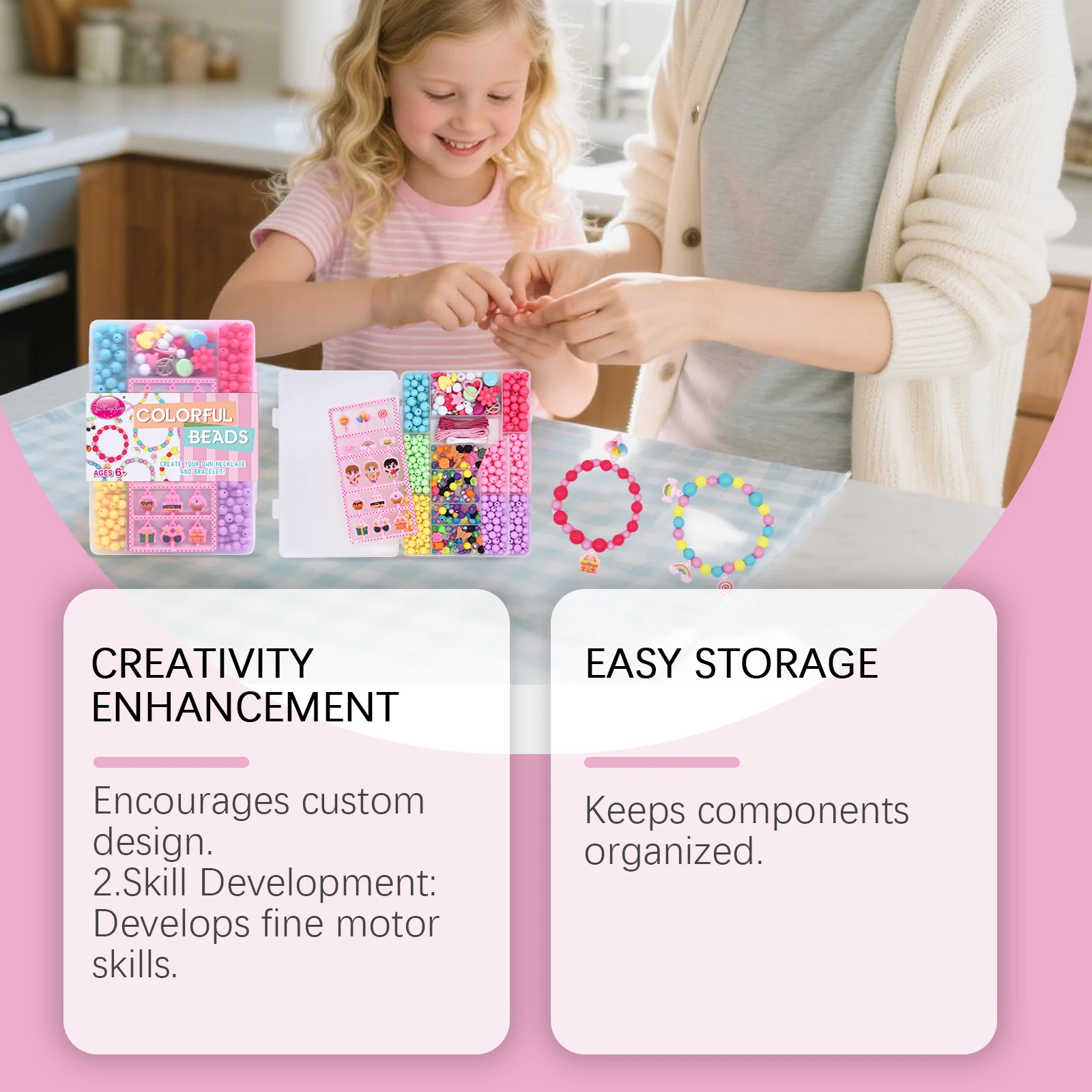 مجموعة خرز ملونة للأطفال لصنع  - مراجعة Jewelry Making Kit For Kids وسعره