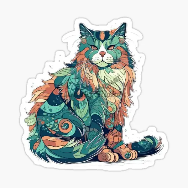 Maine Coon Cat Cute Pets Personalized PVC Stickers for Decorate Car Van Truck Fridge Window Helmet Bumper Decal Accessories