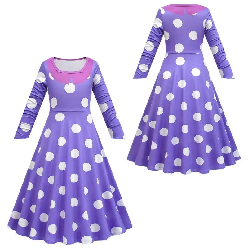lHalloween Cosplayl New Cartoon Inside Out 2 Kids Princess Dresses for Girls Costume Joy Inspired and Envy Cosplay Dress+Mask+Wi view 6