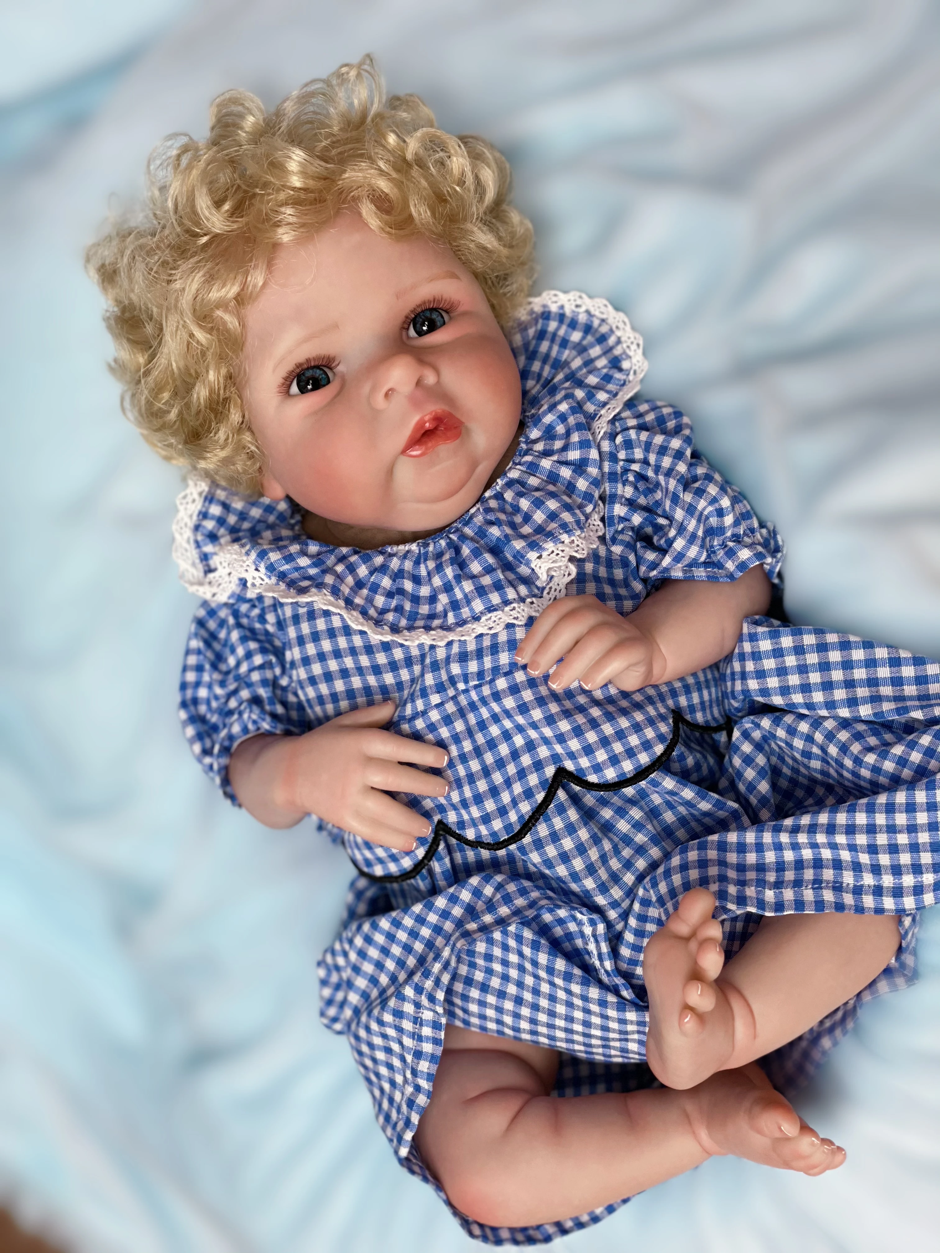 사랑스러운 Miley Bebe Reborn 인형 아티스트 페인트, 살아있는 신생아 아기 인형 장난감, 어린이 선물용, 18 인치