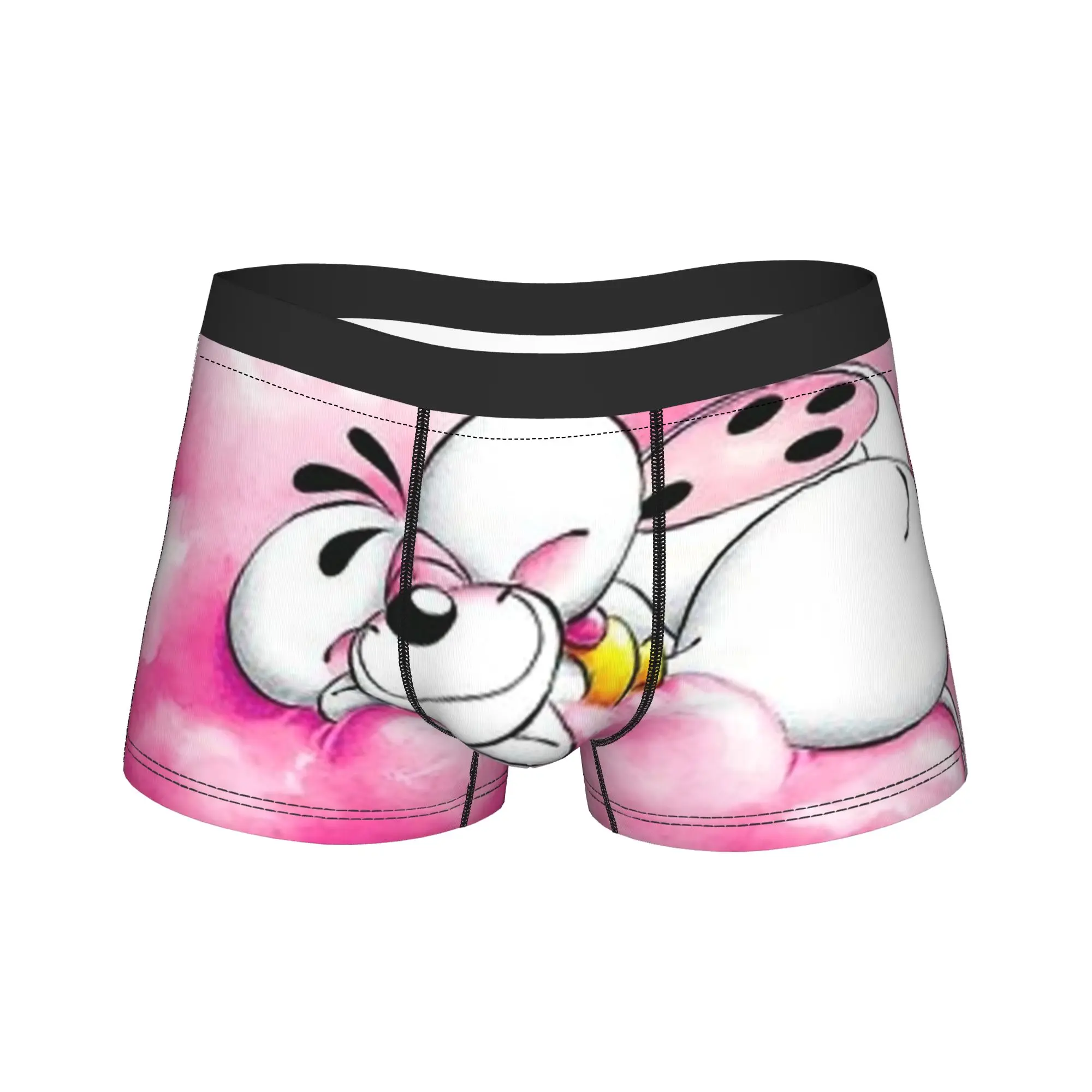 

Men's Cartoon D-Diddls Long Underwear Novelty Boxer Briefs Shorts Panties Male Polyester Underpants M-XXL