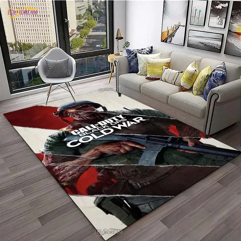 NONE Call of Duty Spielteppich Wohnzimmer Schlafzimmer Sofa Kaffee Dekor Yoga Bereich Teppiche Küchentür rutschfeste Matten Alfombra Geburtstagsgeschenk 5