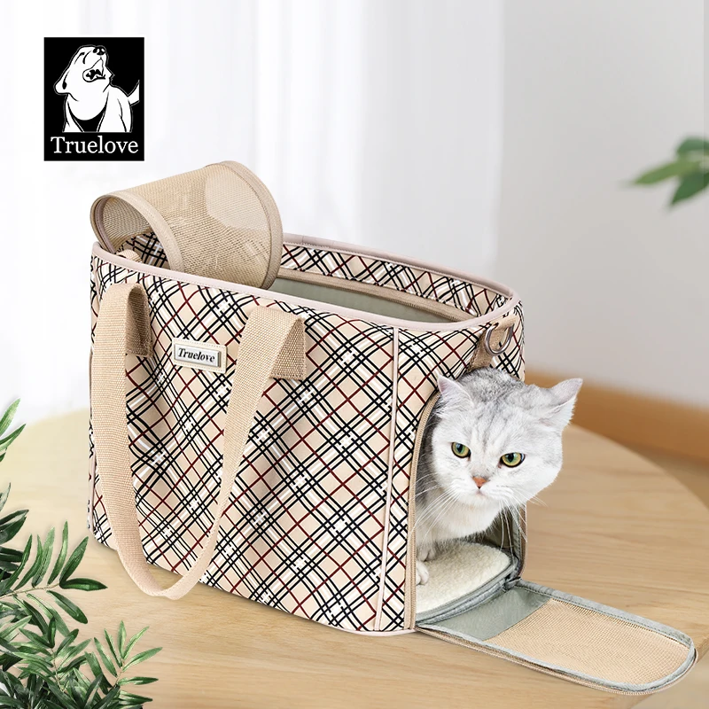 

Truelove Pet Portable Breathable Foldable Bag Cat Dog Carrier Bags Outgoing Outdoor Travel Pets Cats Handbag Safety Zippers