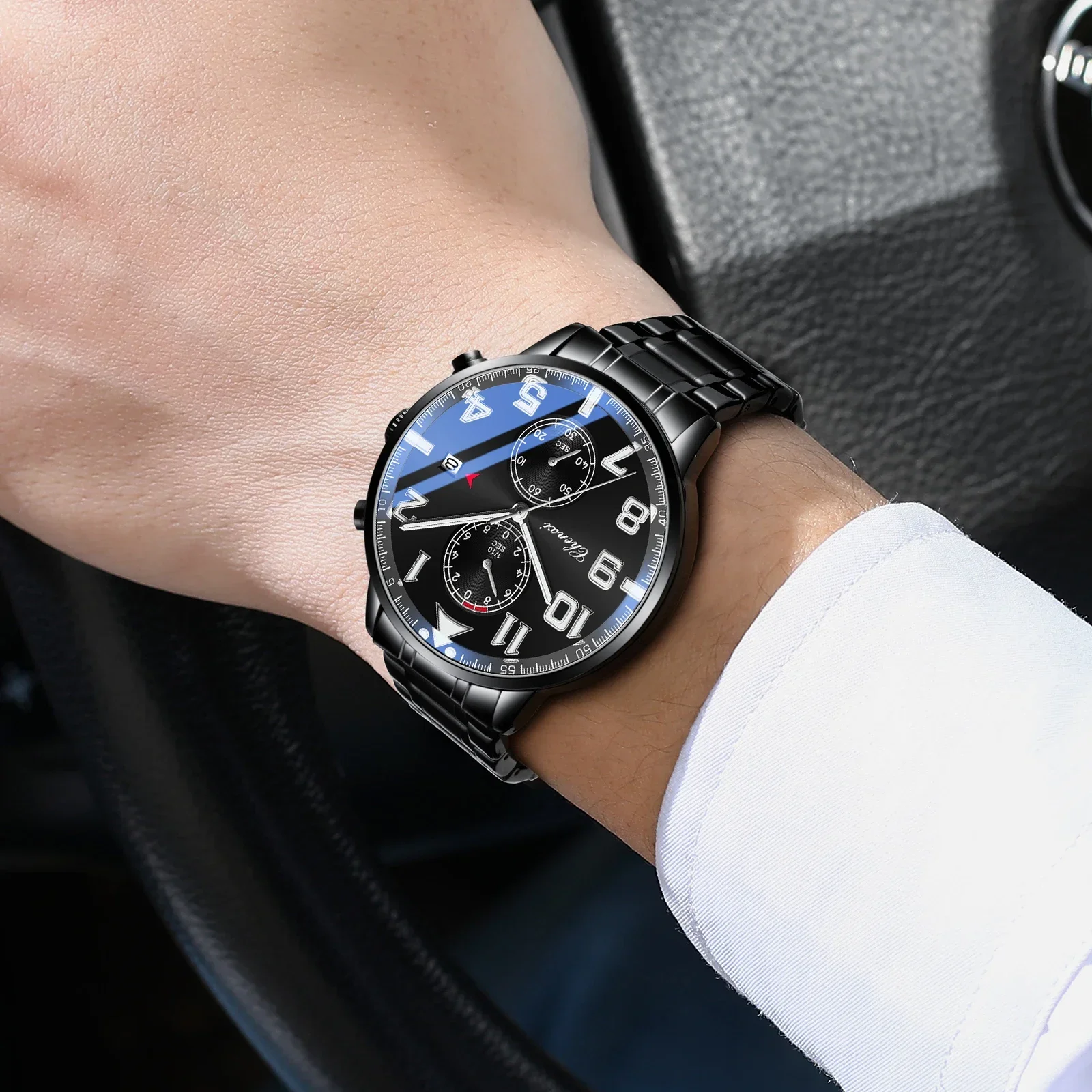 CHENXI 9073 Large Dial Quartz Men's Watch Chronograph Calendar Waterproof Luminous Luxury Watches for Men Relogios Masculino