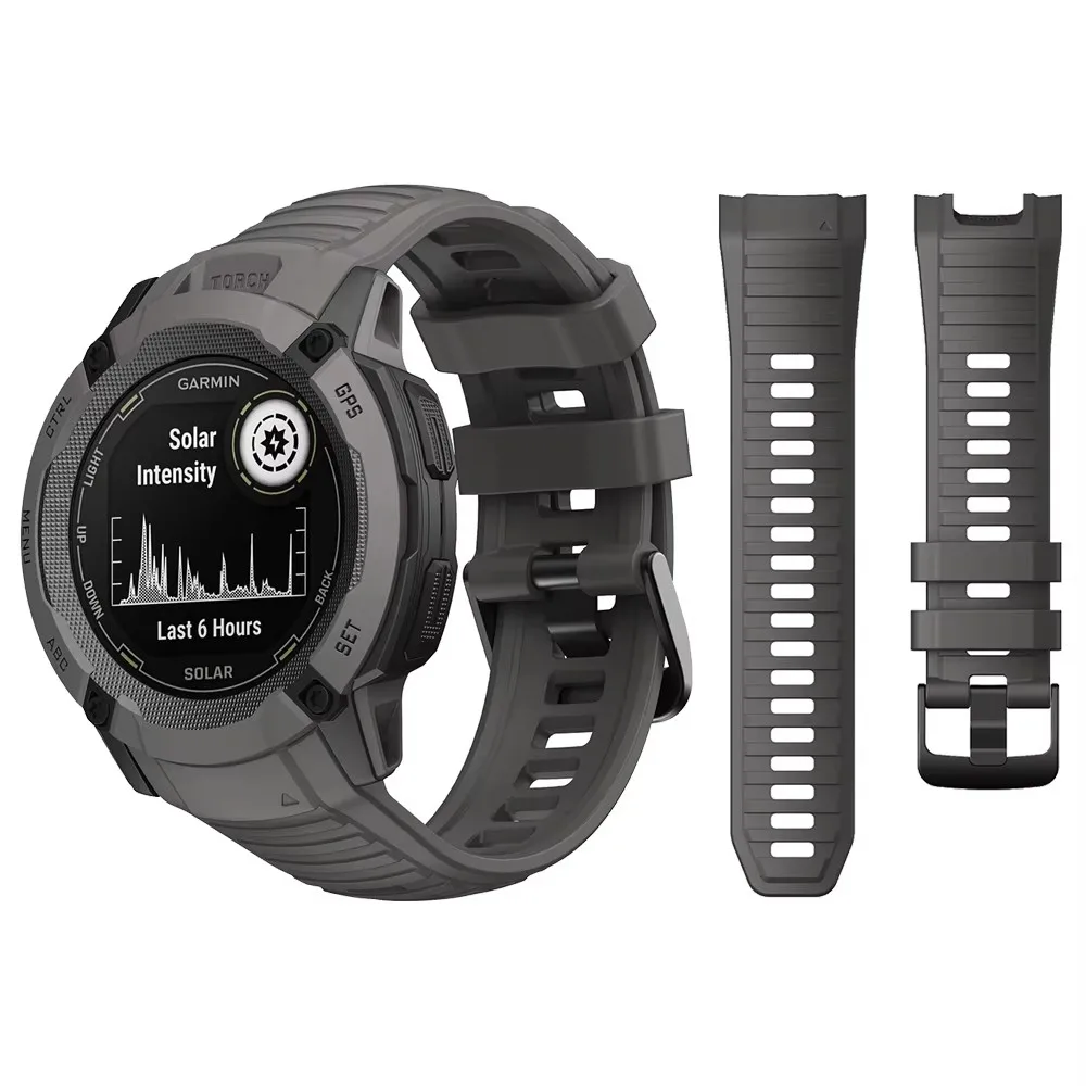 26 mm Watch Bands For Garmin Instinct 2X Solar - Tactical Edition Silicone Strap Watchband Replacement Accessories