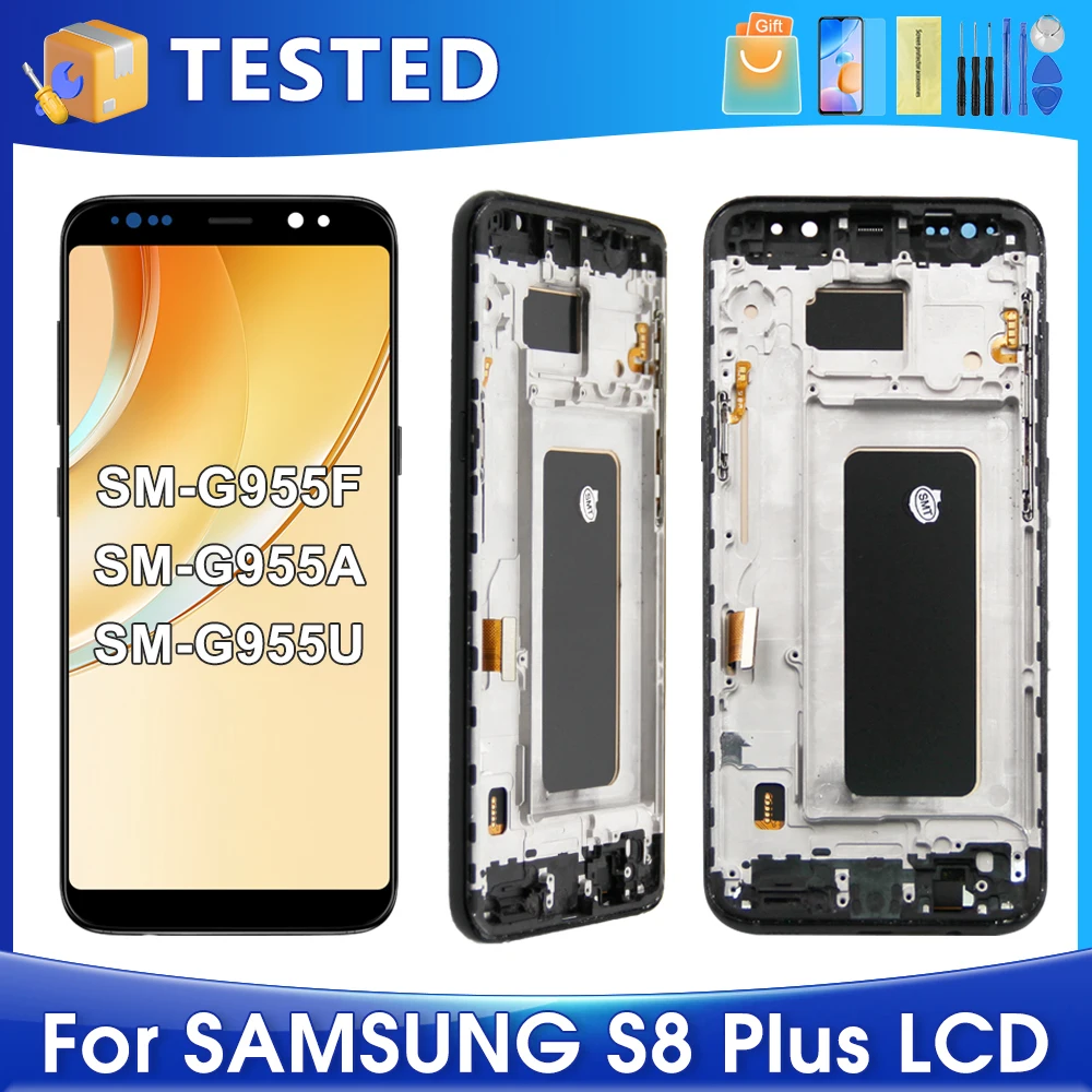 6.2''S8 Plus For Samsung For S8+ G955W G955A G955 G955N G955F LCD Display Touch Screen Digitizer Assembly Replacement