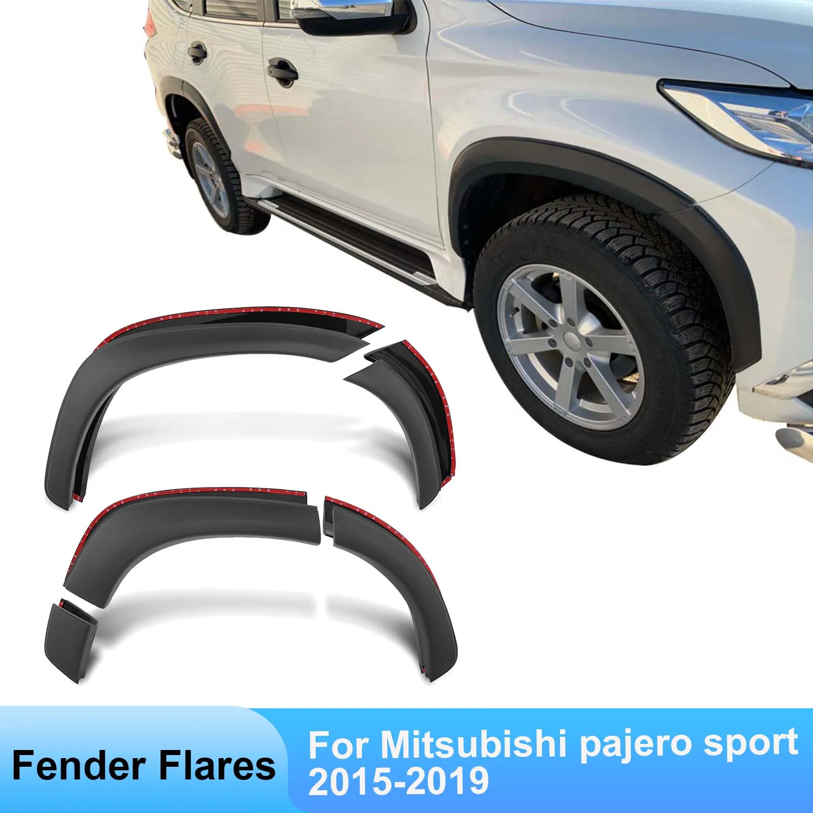 Slim Fender Flares Wheel Arch Set for Mitsubishi Pajero Sport 2015 2016 2017 2018 2019 Models 4X4 Car Styling Accessoies