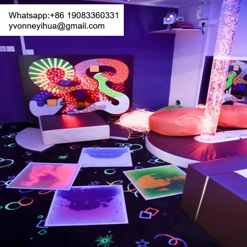 Autism Sensory Room Kid Toys Play Sensory Floor Tiles Tactile Stimulation Therapy Liquid Gel Tiles For Autism Children