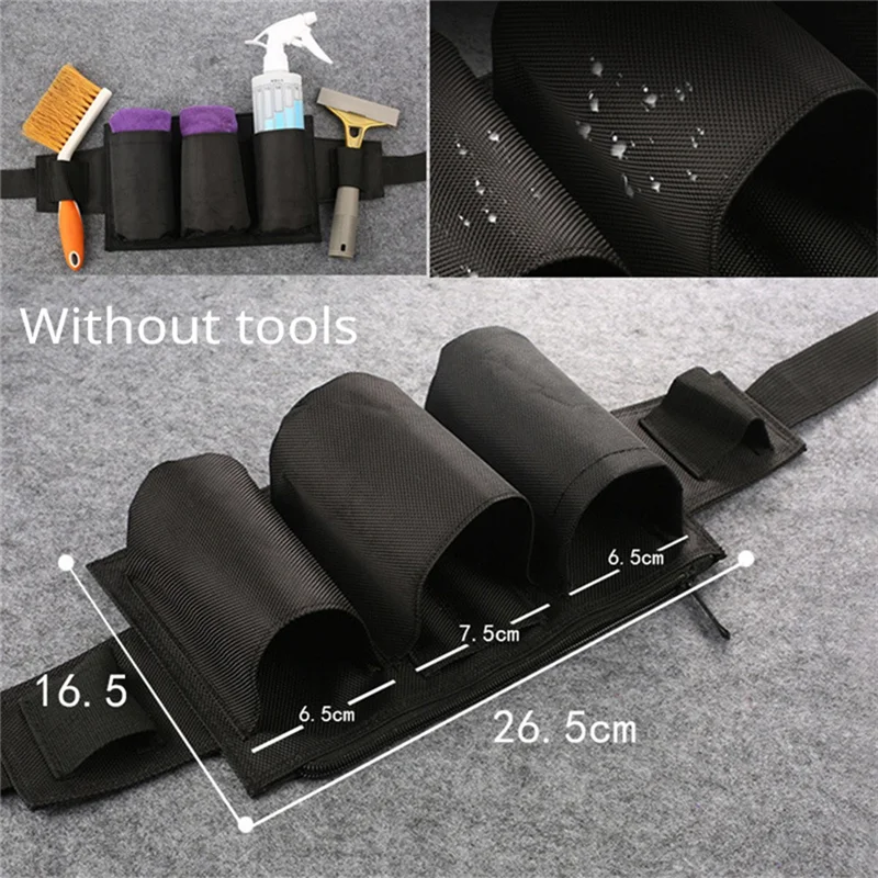 

AU13-Oxford Cloth Custodial Waist Tools Bag Waist Tools Bag Zipper Buckle Design Tool Pouch For Professional Cleaning Supply Bag