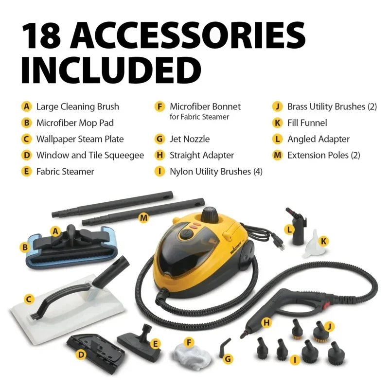 QWWagner On-Demand Steam Cleaner & Wallpaper Removal,Multipurpose Power Steamer,18 Attachments Included