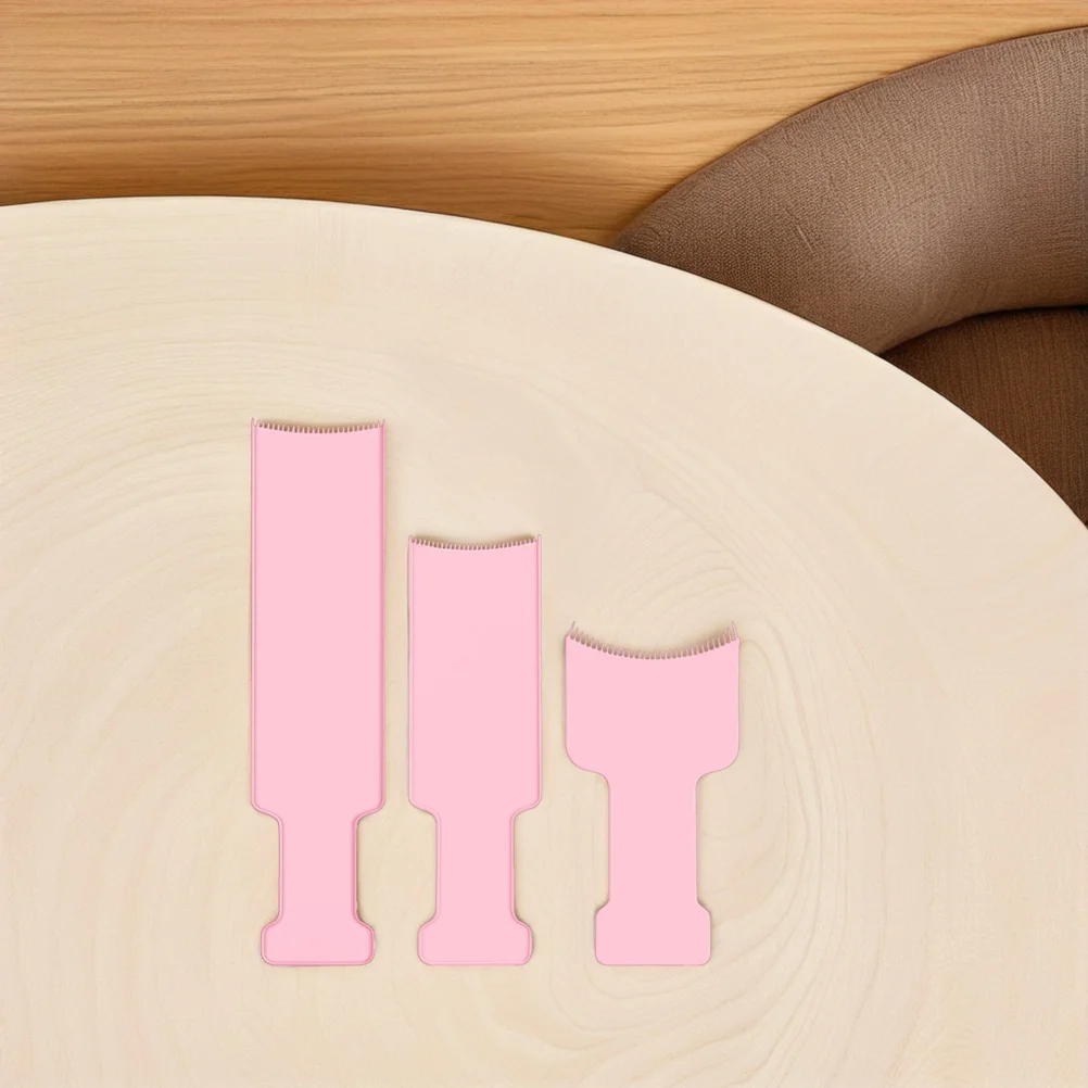 

6pcs Highlighting Board With Teeth Plastic Hair Color Comb For Dye Application Salon Home Use Foiling Comb Highlighting Kit