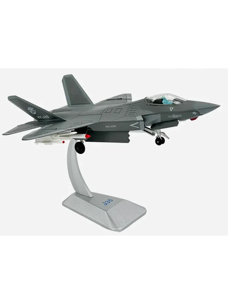 Diecast 1:100 Scale J-35 fighter Alloy finished aircraft simulation model Static decoration Souvenir gifts for adult boy