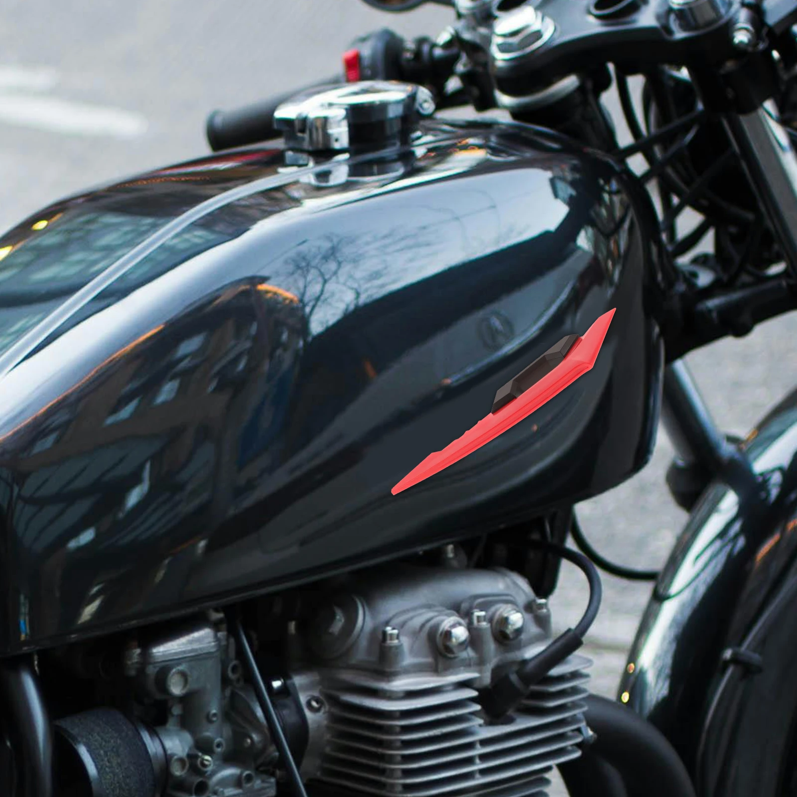 

1 Pair Aerodynamic Side For Motorbike Universal Modification Accessory Styling Decorative Scratch Resistant Motorcycle