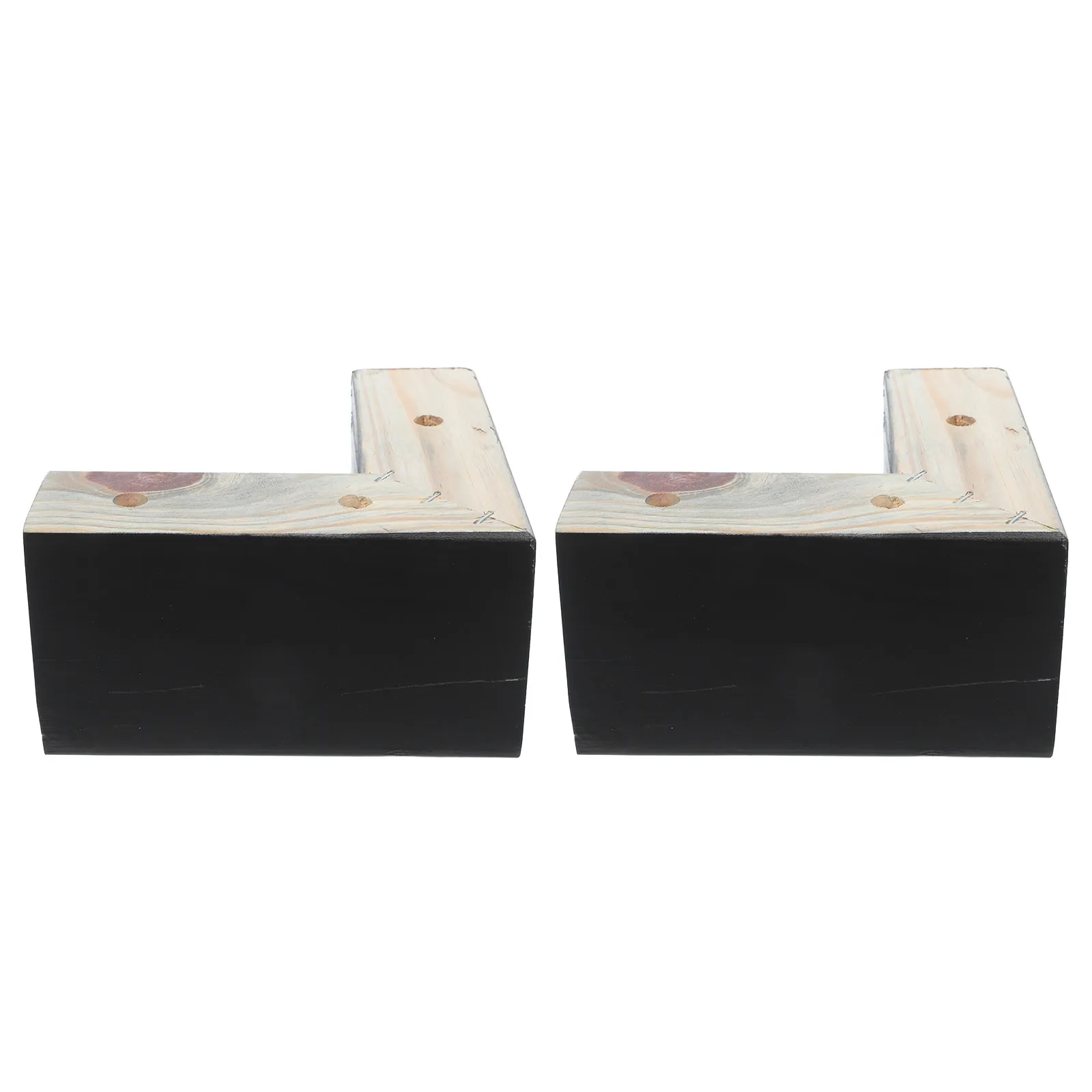 2Pcs Furniture Legs Replacement Wood L Shaped Furniture Feet Sofa Couch Ottoman Replacement Sofa Feet Wooden Corner Legs