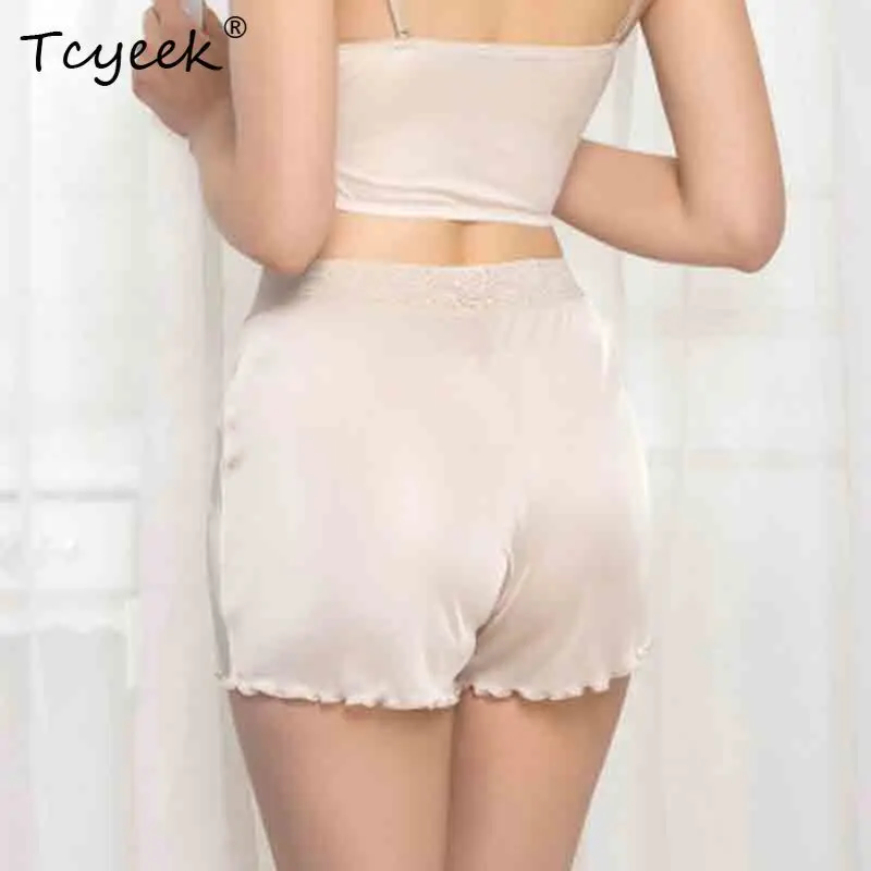 

Высококачественные леггинсы из тутового шелка Birdtree, нижнее белье-кюлоты с антибликовым покрытием, трехточечные защитные шорты, женские пижамные штаны P37112QC