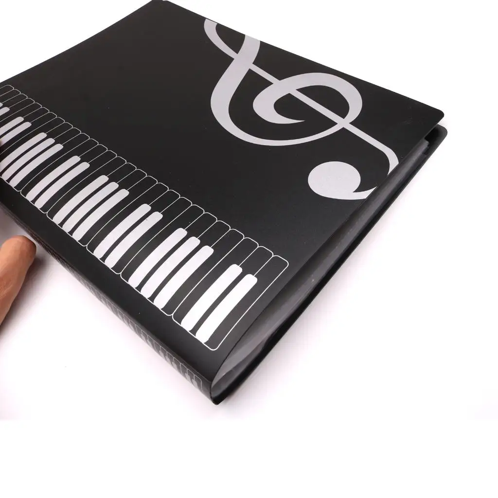 A4 Lucency Music Score Folder 40 Pages Plastic Storage File Folder Document Organizer for Piano Student Sheet Music