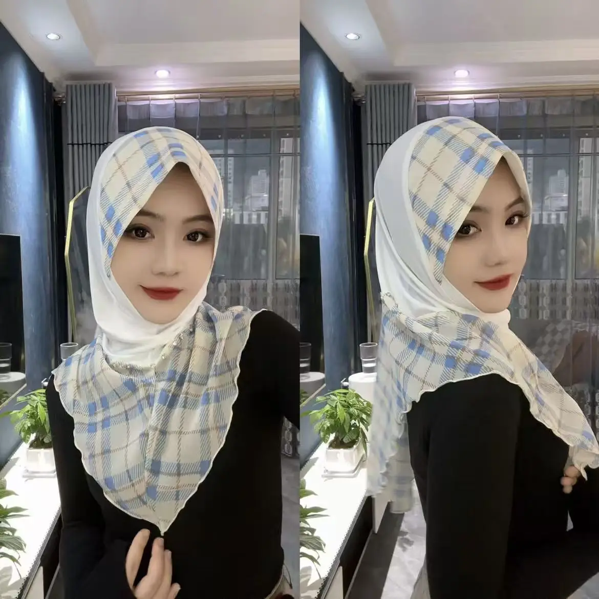 Livraison gratuite Hijab femmes musulmanes châle foulard de luxe glands en mousseline de soie écharpe malaisie Kufi Islam été étudiant Turban 05436